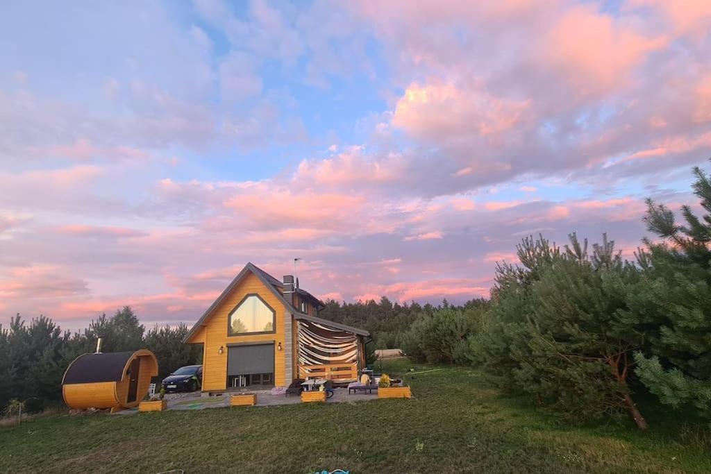 Vila Dom Male Mazury Drozdowo Exteriér fotografie